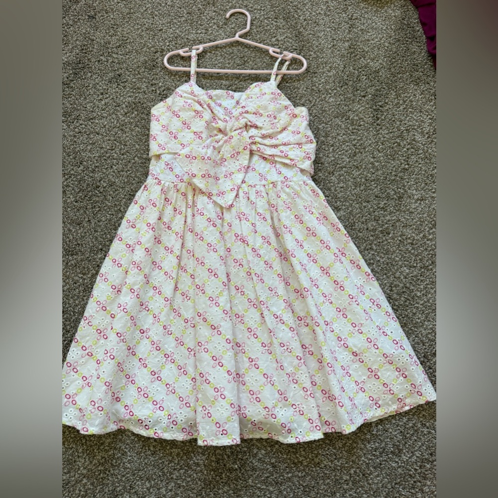 Habitual White and Pink Floral Kids Dress